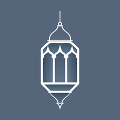 Elegant Arabic Lantern Vector – Islamic Lamp Ornament for Festive Designs-02