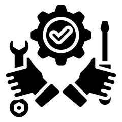 Collaboration Glyph Icon in Togetherness and Teamwork Vector Design