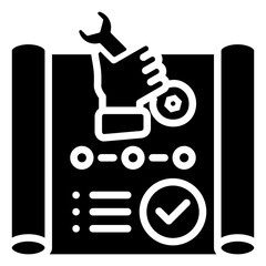 Efficient Workflow Glyph Icon in Togetherness and Teamwork Vector Design