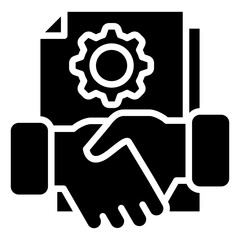 Obraz premium Partnership Glyph Icon in Togetherness and Teamwork Vector Design