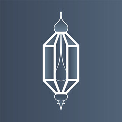 Elegant Arabic Lantern Vector – Islamic Lamp Ornament for Festive Designs-06