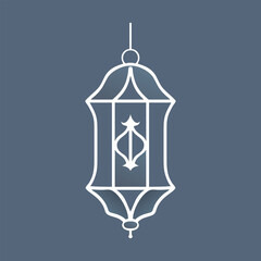 Elegant Arabic Lantern Vector – Islamic Lamp Ornament for Festive Designs-08