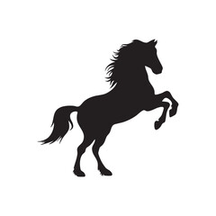 Obraz premium Majestic Horse Black Silhouette Vector