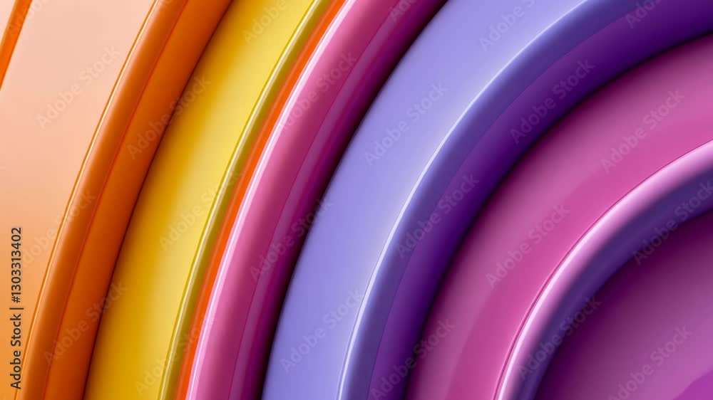 Poster vibrant layers of colorful circular shapes create an engaging abstract design in bold hues