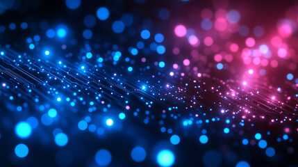 A dynamic visualization of digital transformation, featuring abstract data streams and glowing circuits, symbolizing innovation, connectivity, and technological evolution in a modern digital world