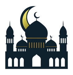 a-minimalistic-vector-of-an-islamic-mosque-silhoue