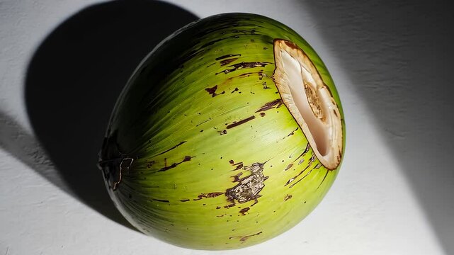 Tropical Coconut on White Background