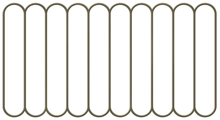 Malla decorativa con ángulos curvos estilo retro, setentero. Efecto metálico y fondo transparente