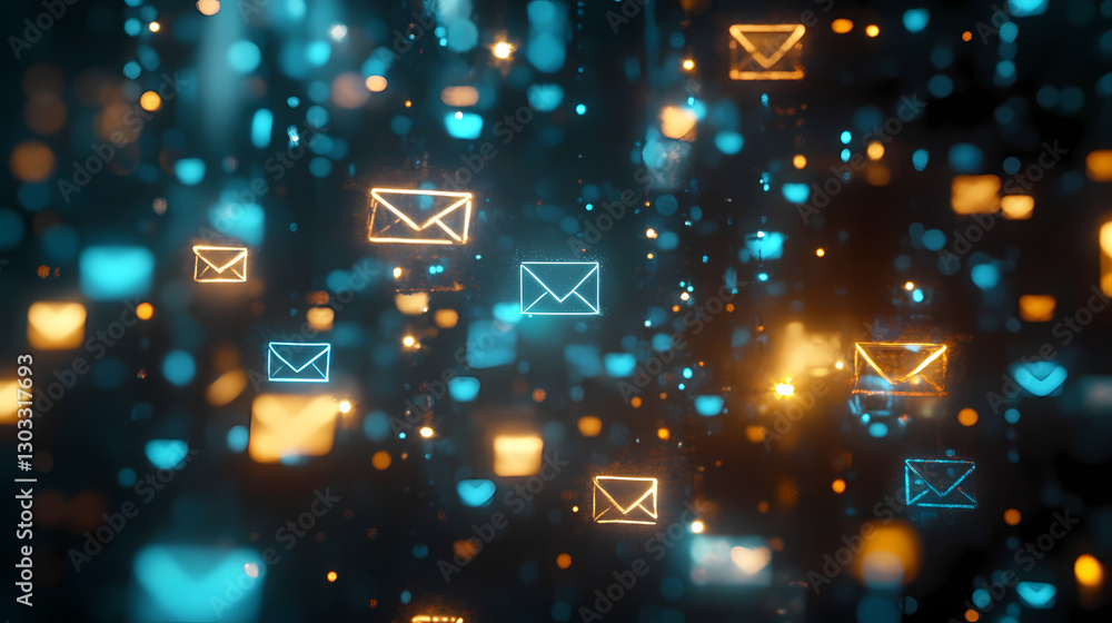 Poster digital communication burst: an abstract visual representation of communication and connection in th