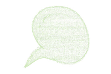 Separate green speech bubble on transparent background