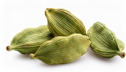 cardamom pods isolated on a white background