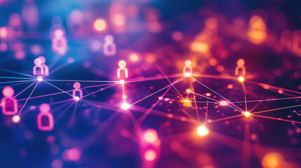 Social media and the idea of youth networks. In order to engage customers in digital business, a modern graphic interface displays media outlets and online social connection networks.