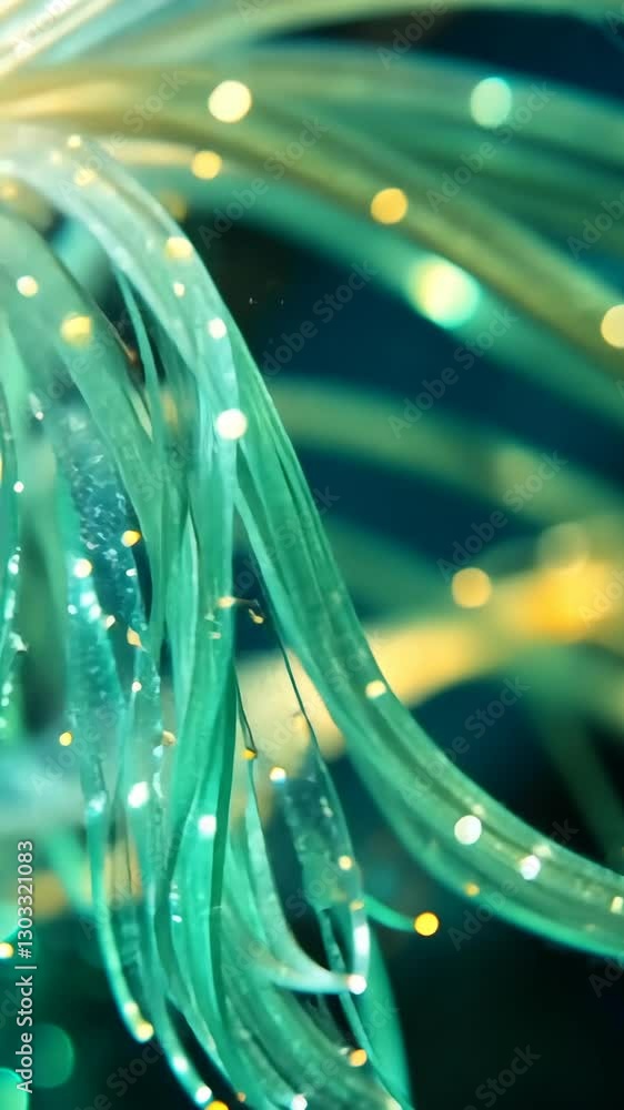 Poster colorful strands of light create an enchanting underwater atmosphere in a mesmerizing display of abs