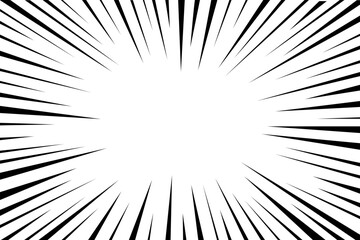 Line action comic effect, concentration line art background, explosion in comics book style