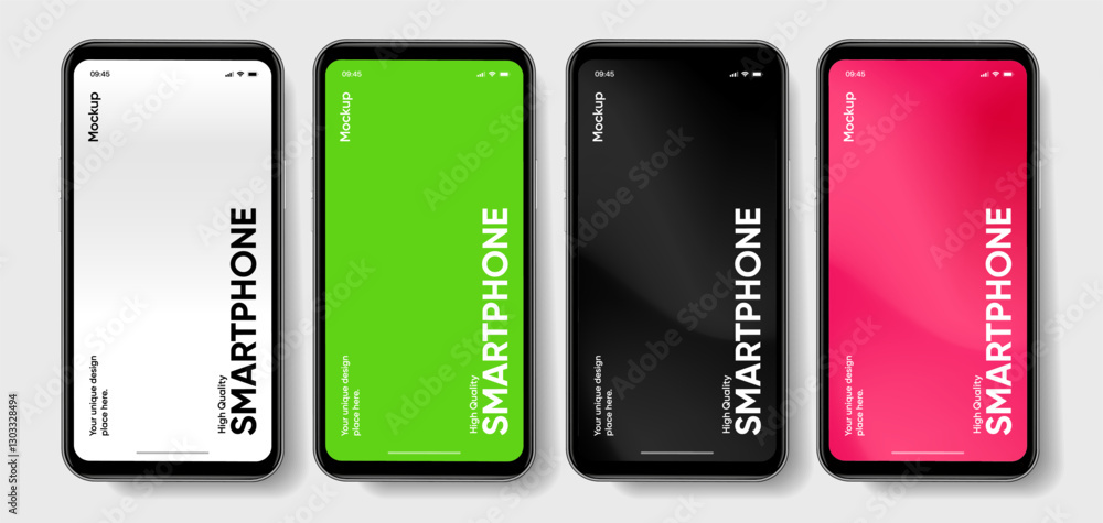 Aufkleber realistic smartphone mockup. mobile phone vector with isolated on white background. device front vie