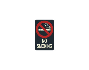 Vector illustration of a no smoking sign	