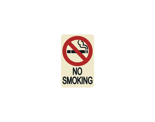 Vector illustration of a no smoking sign	