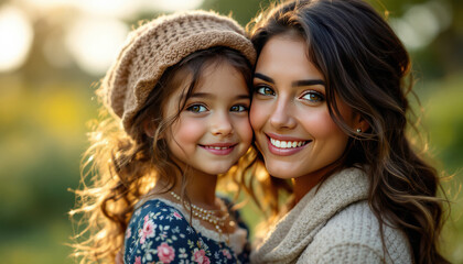 Obraz premium mother and daughter in the park