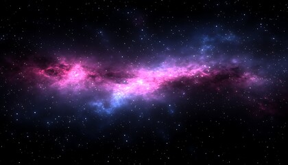 Fototapeta premium Cosmic nebula in space, glowing celestial background