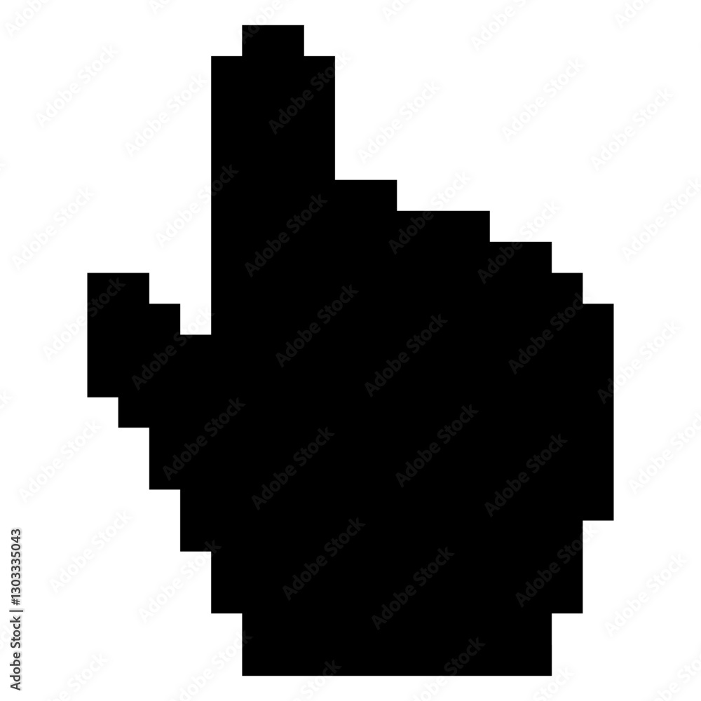 Poster Cursor icon in hand form, mouse click cursor, clicking hand pointer