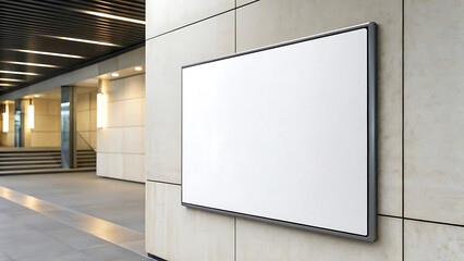display blank clean screen or signboard mockup for offers or advertisement in public area - Generative AI