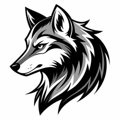 wolf head vector
