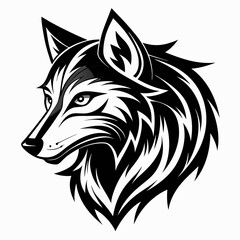 wolf head vector