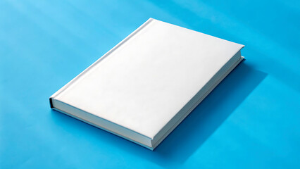 3D vector mockup of a white book cover featuring clean front and back cover templates