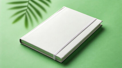 Fototapeta premium 3D vector mockup of a white book cover featuring clean front and back cover templates