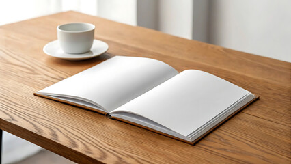 Fototapeta premium 3D vector mockup of a white book cover featuring clean front and back cover templates