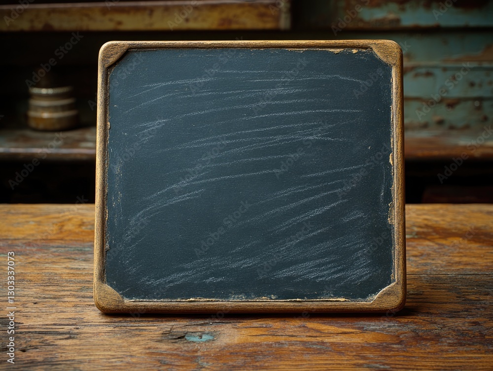 Poster vintage wooden framed chalkboard, slightly worn. perfect for adding text, creating a rustic menu or 