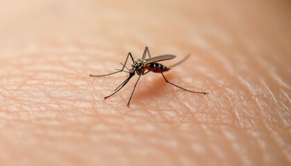 Mosquito Biting Skin - Close Up Macro Insect Pest Control