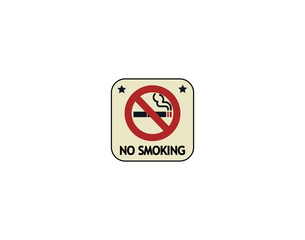 Vector illustration of a no smoking sign