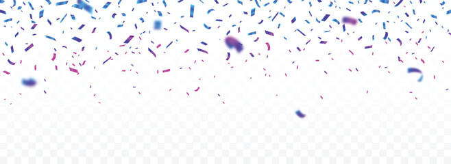 Colorful Confetti celebrations design isolated on transparent background