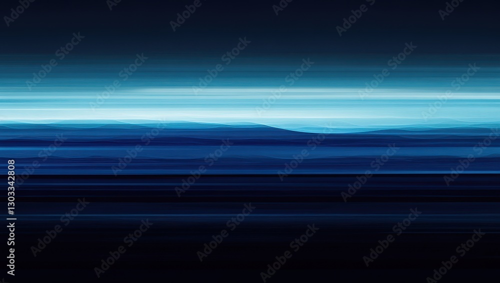 Poster abstract gradient of deep blue tones with horizontal lines in a soft focus creating a calm and seren
