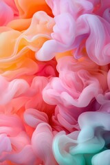 Obraz premium Colorful smoke cloud, texture, in water, flowing, art, for a vivid background