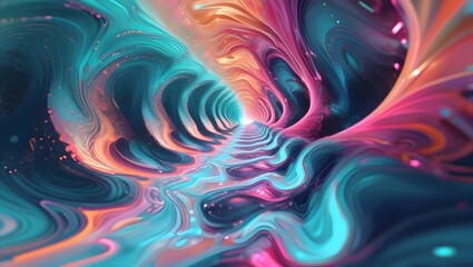 Fototapeta premium Digital abstract colorful background.
