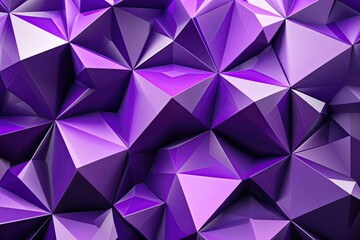 Obraz premium Futuristic Polygonal Background with Detailed Purple Facets and Crisp White Lines for Modern Design