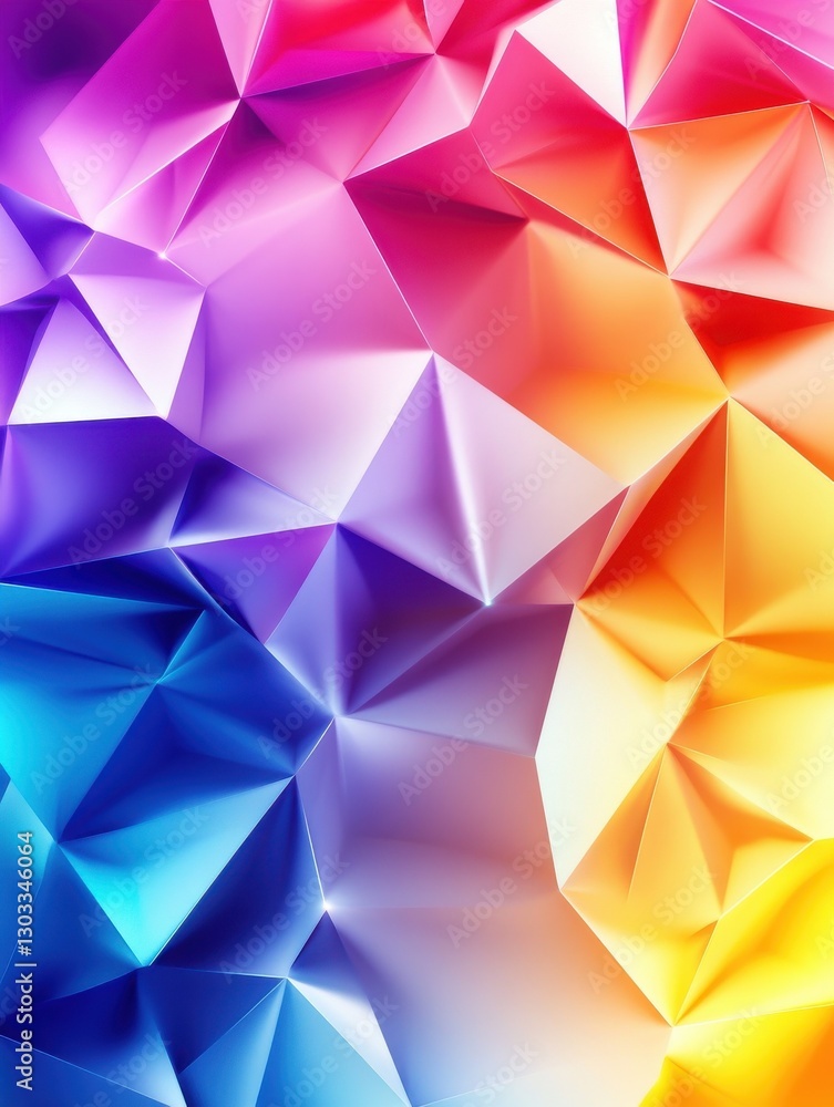 Poster abstract colorful geometric background with intersecting lines and vibrant hues.