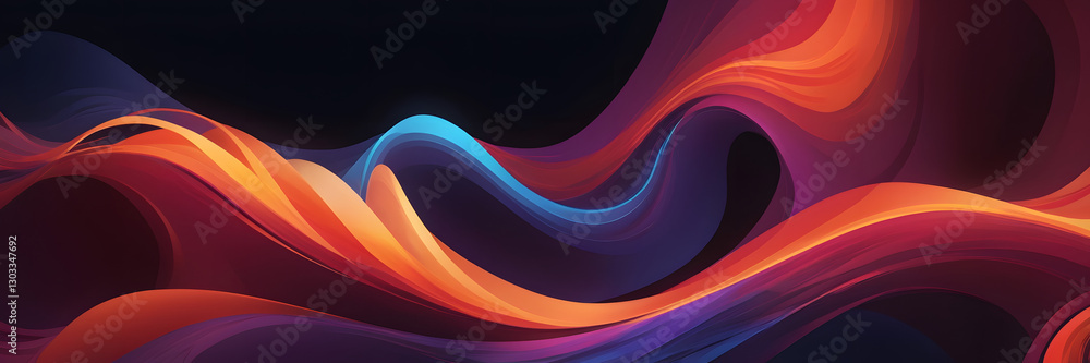 Poster abstract fluid art: mesmerizing waves of color flow and merge, creating a dynamic and visually stunn