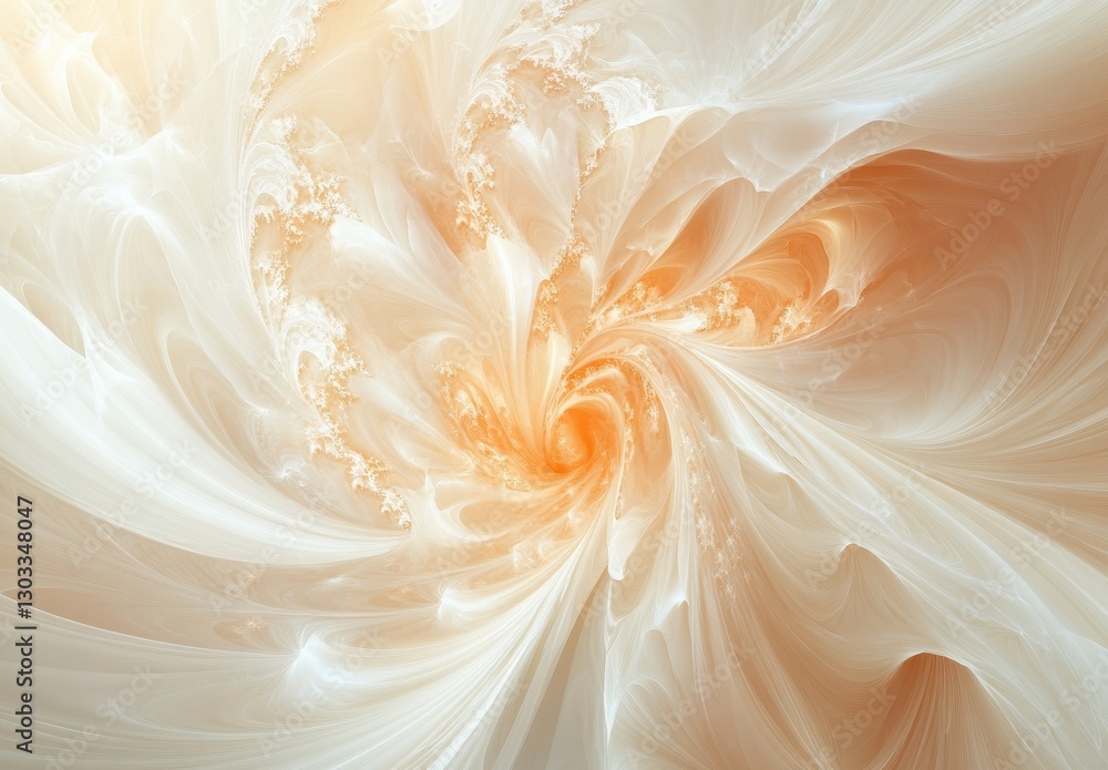 Poster abstract swirling patterns with soft creamy tones and delicate textures for artistic and modern desi