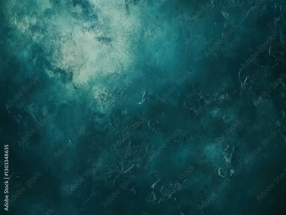 Poster abstract texture background with dark teal and green hues evoking a sense of calm and tranquility fo