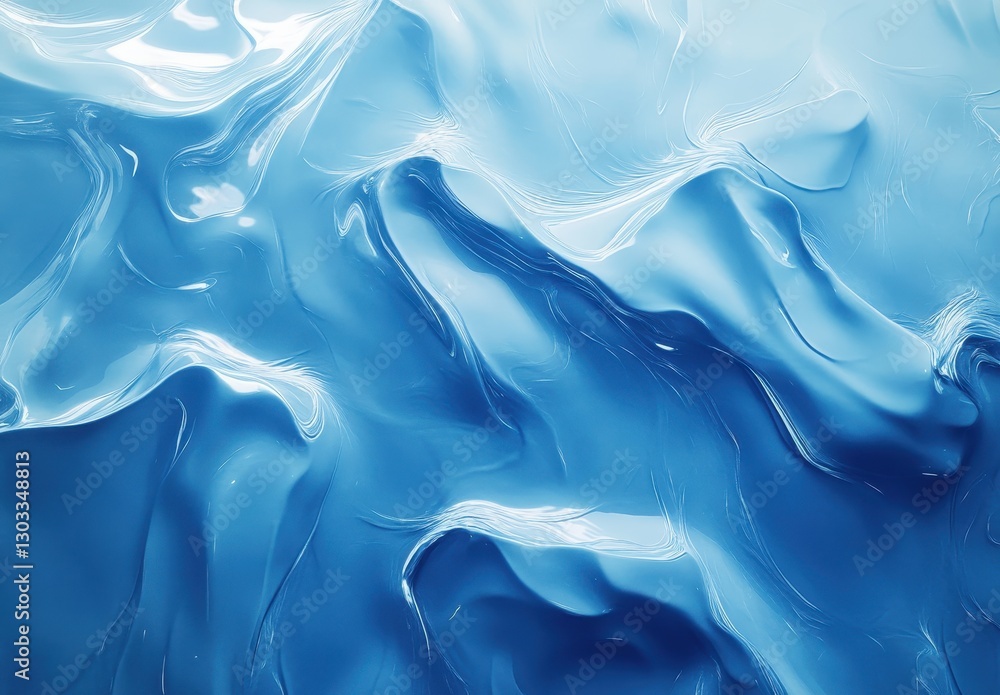 Poster abstract texture of smooth blue waves with light reflection ideal for backgrounds and artistic desig