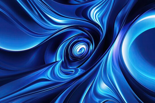 Vibrant Cobalt Abstract Design with Dynamic Gradient Patterns
