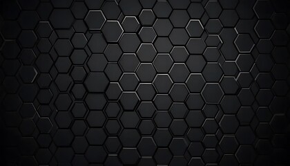 Hexagon abstract pattern on black background