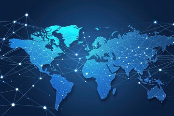Innovative Blue Abstract Background for Business Communication and Technology Networking Illustration