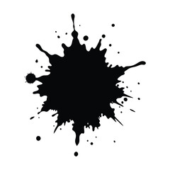 Black and White Grunge Ink Splat Vector Illustration ? Clipart, Cartoon & Line Art Design 2.eps