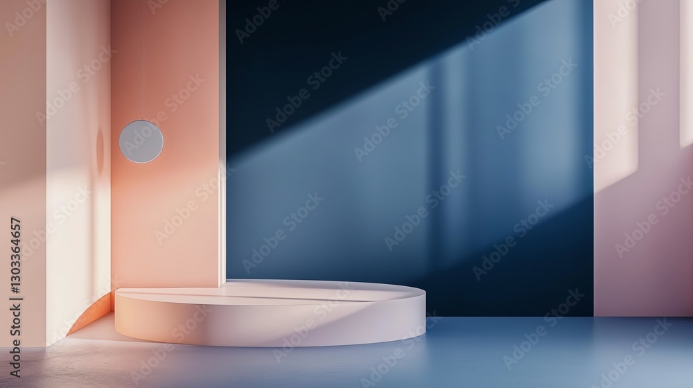 Poster A minimal gradient transitioning smoothly from soft pink to deep blue