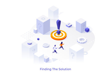 Modern Isometric Business Illustration. Vector