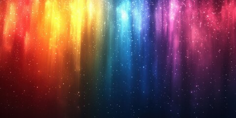 Colorful abstract background with vibrant hues and sparkling elements showcasing a cosmic theme in a digital design